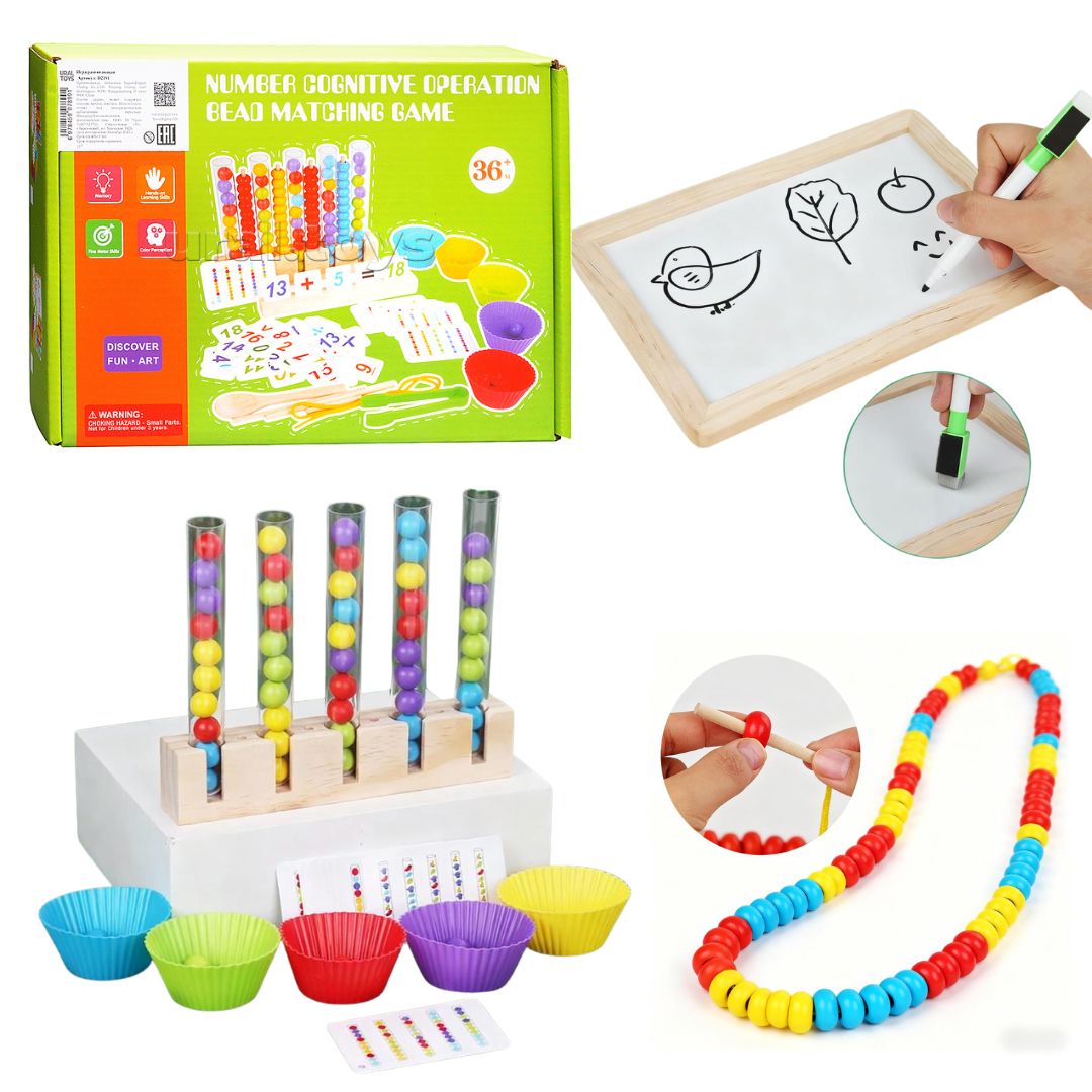 Juego Educativo Montessori 6 en 1 de Madera