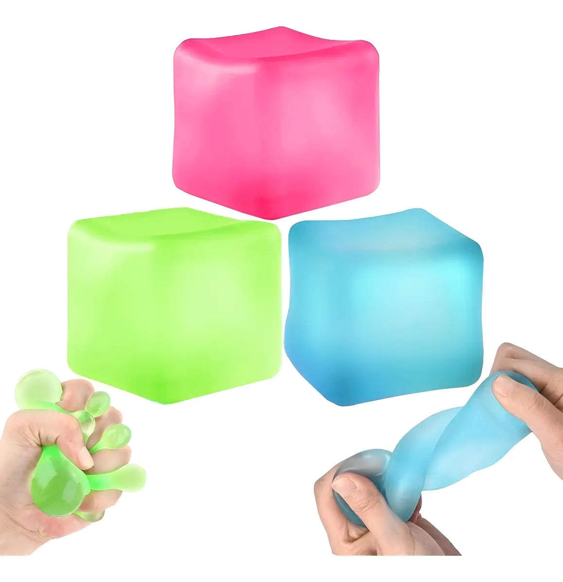 Pack 3 Cubos Sensoriales Antiestrés de Silicona