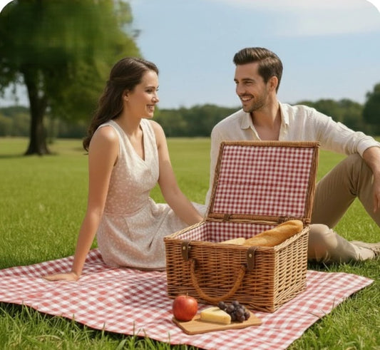 Canasta Campera Estilo Vintage para Picnic