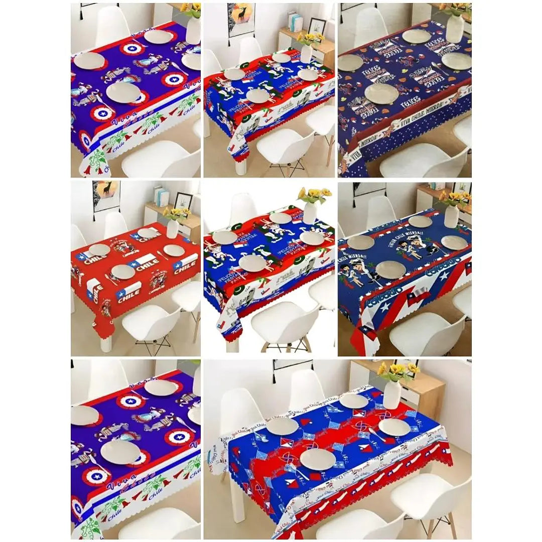 Mantel Fiestas Patrias Chile 150 x 220 cm